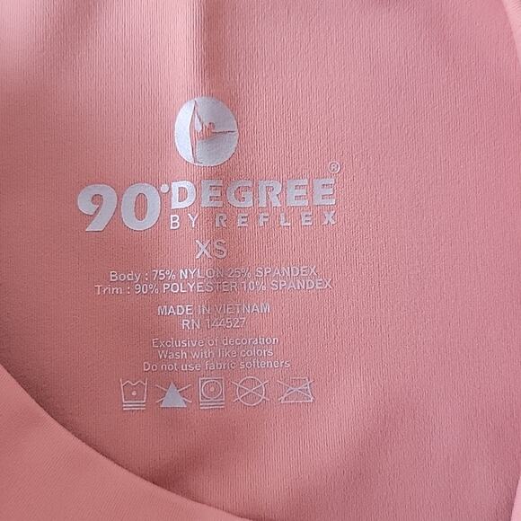 90 Degree by Reflex Rose Pink Superflex Buttery High Waisted Bike Shorts Size XS - Picture 5 of 7